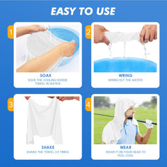 CSITE towel wrapped around neck during exercise to instantly cool