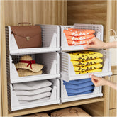 CTSNSLH front view of five stacked organizers showing compact modular storage benefit