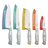 Cuisinart ColorCore front packaging showing complete 10-piece set and blade guards for safe storage