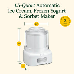 Cuisinart double-insulated freezer bowl texture for fast freezing benefit