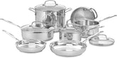 Cuisinart cookware front view showing full 11-piece set and organization benefit