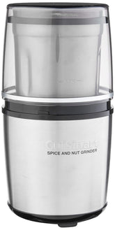Cuisinart grinder front view showing push-top lid and compact design for convenience