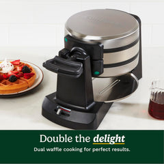 Cuisinart close-up of PFAS-free ceramic nonstick plate for easy waffle release