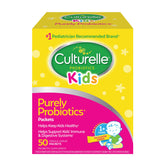 Culturelle front packaging showing 50 packets and pediatrician-recommended benefit