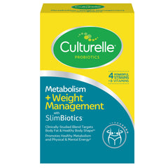 Culturelle front packaging showing SlimBiotics branding and 30 count benefit