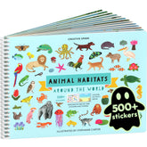 CUPKIN front cover and open spread showing habitats and stickers for play