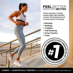 CURREX close-up of deep heel cup providing locked-in stability