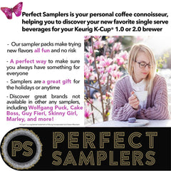 Custom Variety Pack label detail with brand names visible, aids quick blend selection