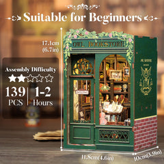 CUTEBEE Owl Bookstore side profile displaying layered shelves and depth