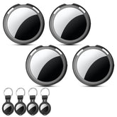 CYBERDOT front view of 4-pack box showing compact Apple Find My tags for quick setup