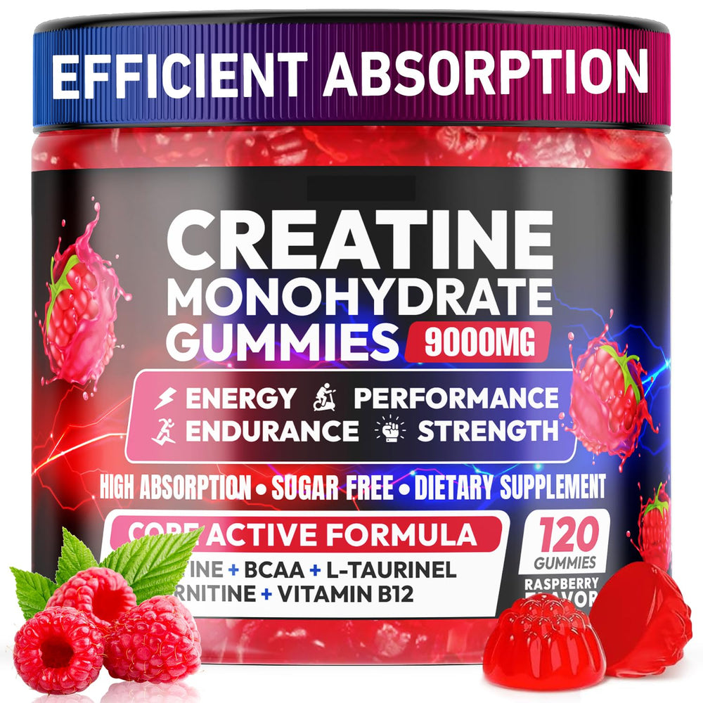 Cytona front packaging of creatine gummies showing bottle and label benefits
