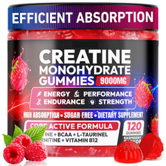Cytona front packaging of creatine gummies showing bottle and label benefits