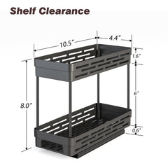 DABIGE assembled racks inside a kitchen cabinet showing neat, space-saving storage benefit