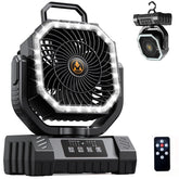 DABOUHORS front view showing fan and lantern, highlighting compact convenience