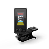 D'Addario Eclipse front view showing compact tuner and clip for easy attachment