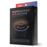 D'Addario humidipak front packaging showing kit contents and benefit of easy protection
