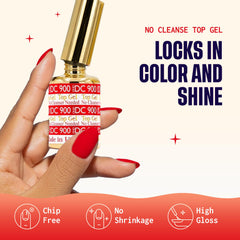 DAISY DND cured gel close-up showing high-gloss finish and durability