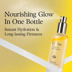 d'alba Piedmont rose water droplets on skin showing hydrating texture benefit: instant moisture