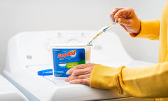 DampRid in bathroom setting preventing condensation and musty odors effectively