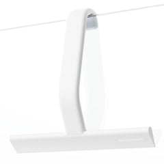 dancemoon front view of white 10-inch squeegee showing slim profile and hook benefit