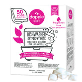 Dapple front packaging showing 50-count pods and clear label benefit