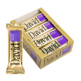 David front packaging showing blueberry pie flavor and 28g protein benefit