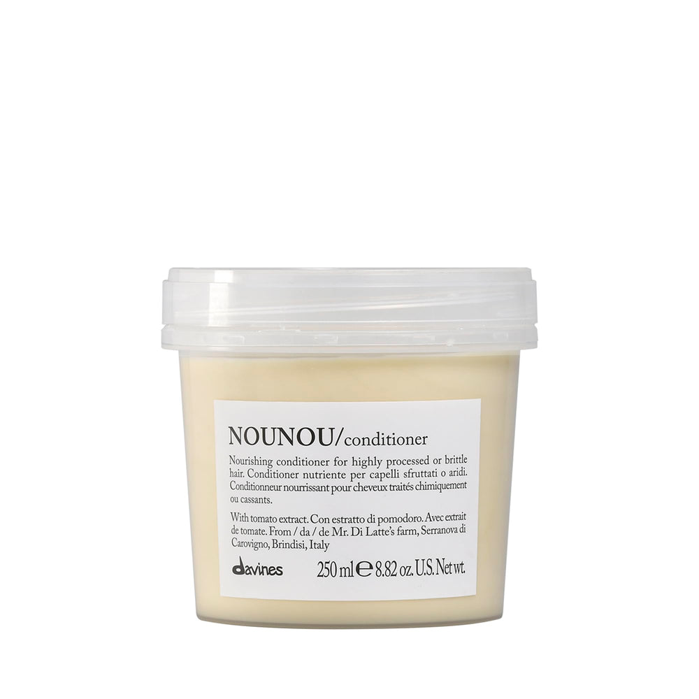 Davines NOUNOU conditioner front packaging showing product identity and benefit
