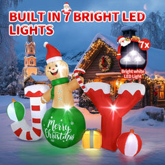 Dawdix illuminated inflatable at night with seven LEDs for bright visibility