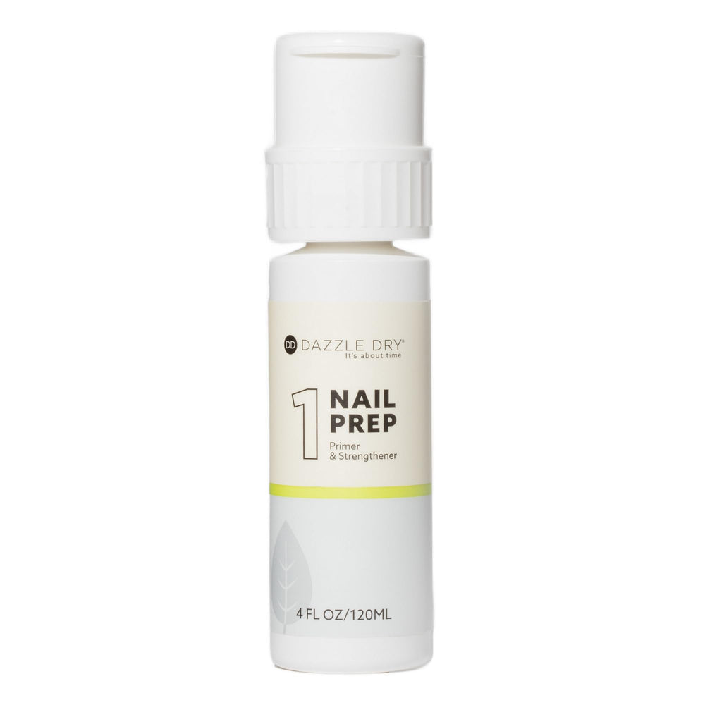 Dazzle Dry front bottle view showing product packaging and professional primer benefits