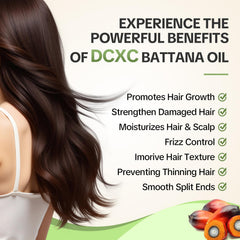 DCXC Batana Oil pouring into hands to show easy absorption benefit