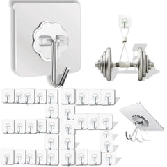 DDMY front pack of 36 clear adhesive hooks showing value pack benefit