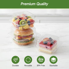 Dealusy side profile stackable containers showing space-saving storage benefit