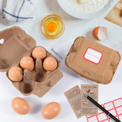 DecarDamai open carton showing six-cell layout for egg stability