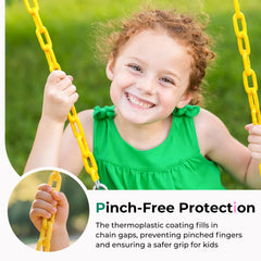 DECORLIFE plastic-coated chain detail preventing pinching and resisting rust