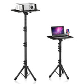 DECOSIS front view of tripod stand showing stable base and tray benefit stability