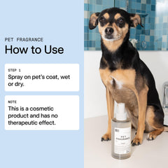DedCool mist on fur texture closeup for gentle conditioning benefit