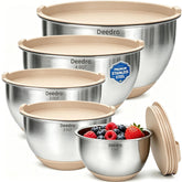 Deedro front view of full bowl set showing tidy storage benefit