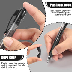 deegtran pen in use on paper demonstrating no-bleed benefit