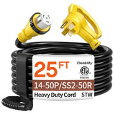 Deeklify front connector showing NEMA14-50P to SS2-50R secure fit and reliable connection