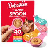 Delectables front packaging showing 40ct variety pack and clear labeling benefit