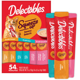 Delectables front packaging showing 54-count variety pack for convenient rewards