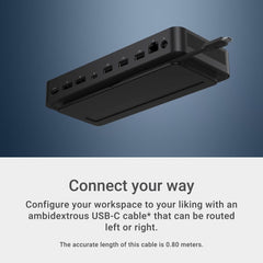 Dell WD25 connected to monitors via DisplayPort and HDMI for multi-screen productivity