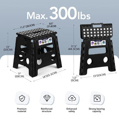 Delxo stool folded slim profile for easy storage and travel convenience