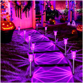DenicMic front view of 10-pack Halloween lights showcasing compact packaging and quick setup benefit
