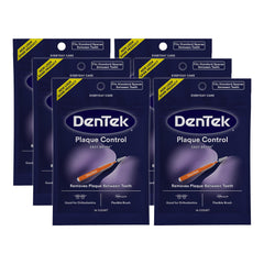 DenTek front packaging showing 16-count pack and plaque control benefit