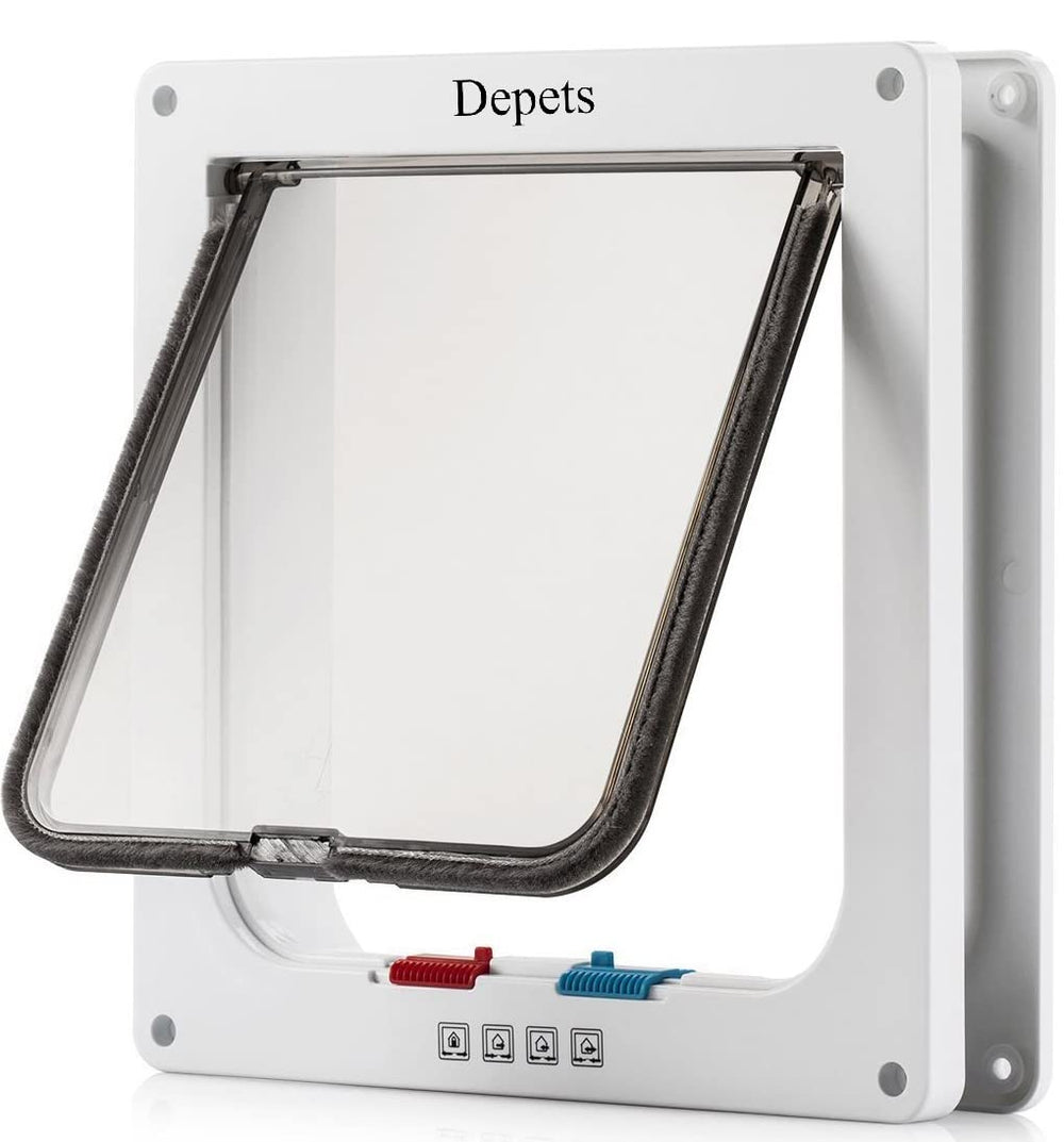 Depets large cat door front frame showing clean fit and durability benefit