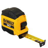DEWALT front view of compact tape measure showing compact grip benefit