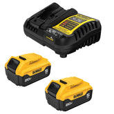 DEWALT DCB205-2C front packaging showing two batteries and clear capacity labeling for reliability