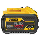 DEWALT DCB609 front view showing rugged housing and quick swap benefit