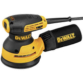 DEWALT DWE6423 front angle view showing compact body and pad, improved control